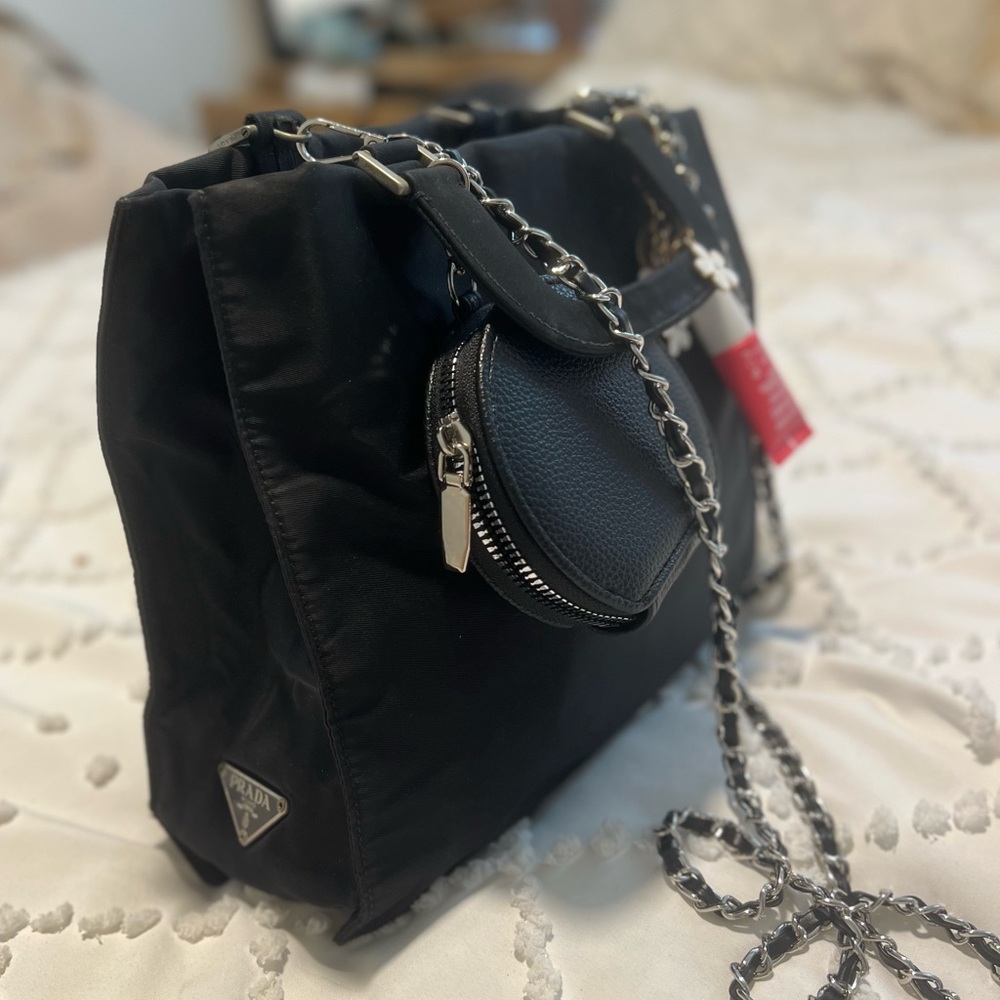 Prada Black Mini Nylon Women's Handbag - Picture 12 of 16